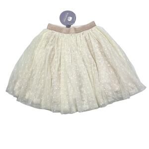 NWT Elestory Cream Layered Tulle Skirt